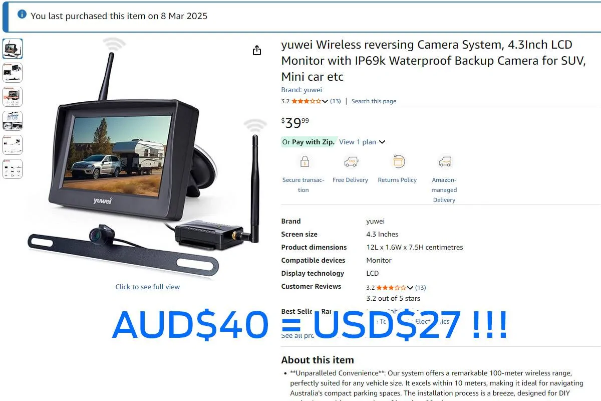 S650 Mustang Inexpensive Front Parking Camera System Amazon-Listing_1200