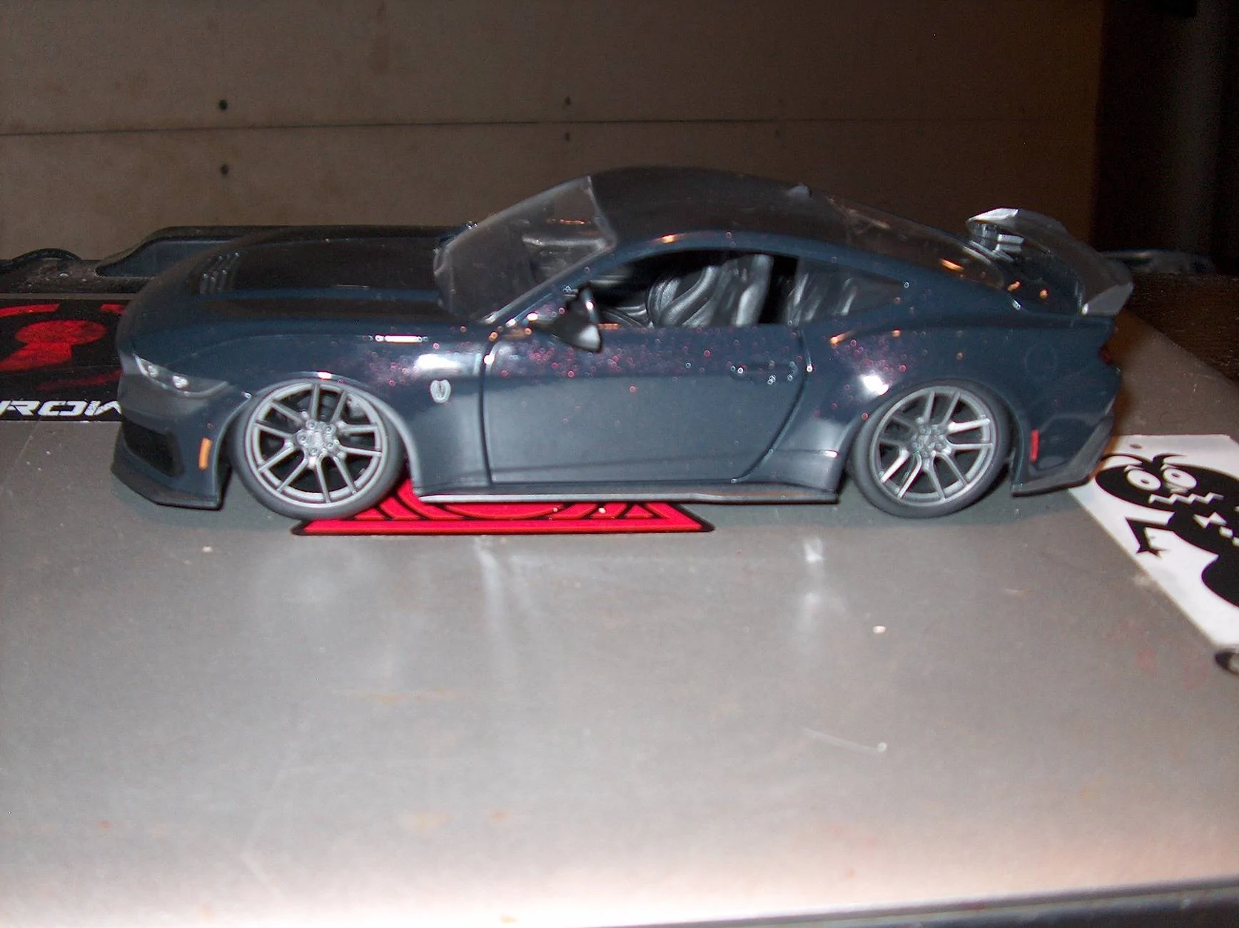 S650 Mustang First S650 2024 Ford Mustang Diecast! 1/18 Dark Horse in Carbonized Gray HPIM3080