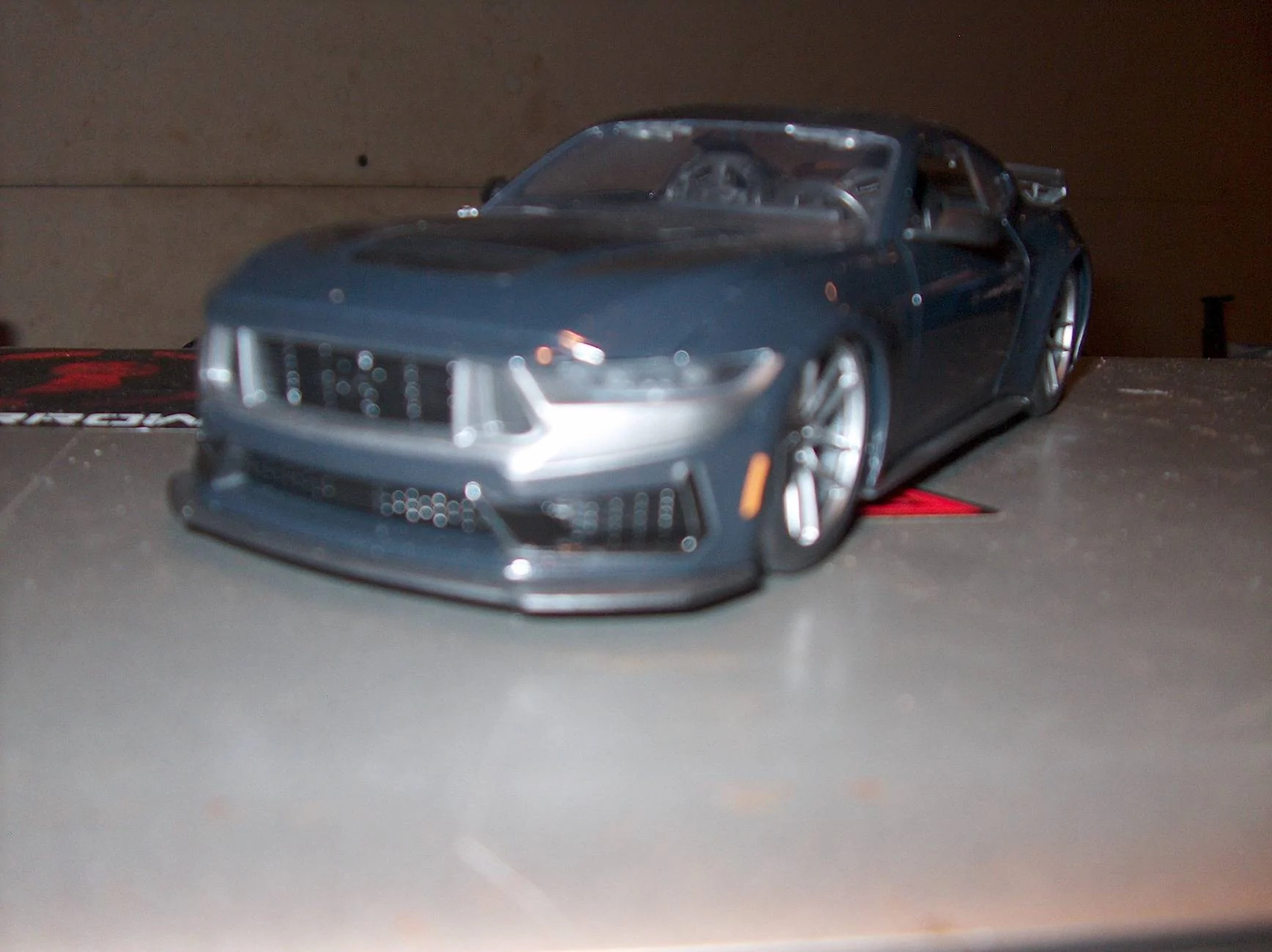 S650 Mustang First S650 2024 Ford Mustang Diecast! 1/18 Dark Horse in Carbonized Gray HPIM3081