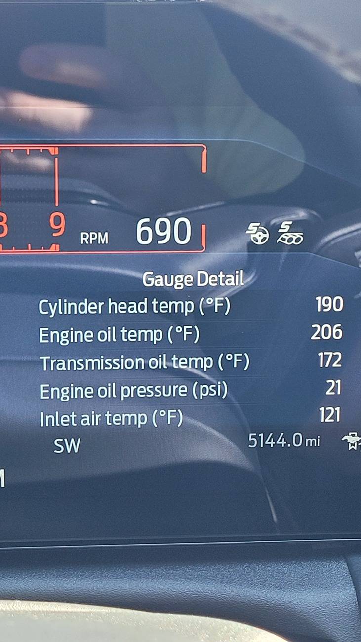 S650 Mustang Normal Oil Temperature for 5.0? 20250630_153535
