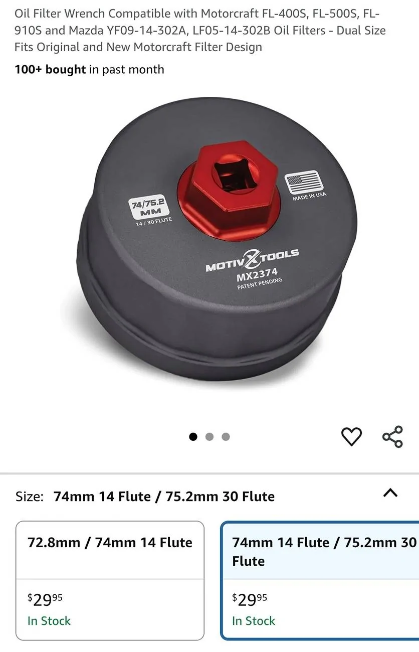 S650 Mustang Oil filter is different Screenshot_20250710_220015_Amazon Shopping
