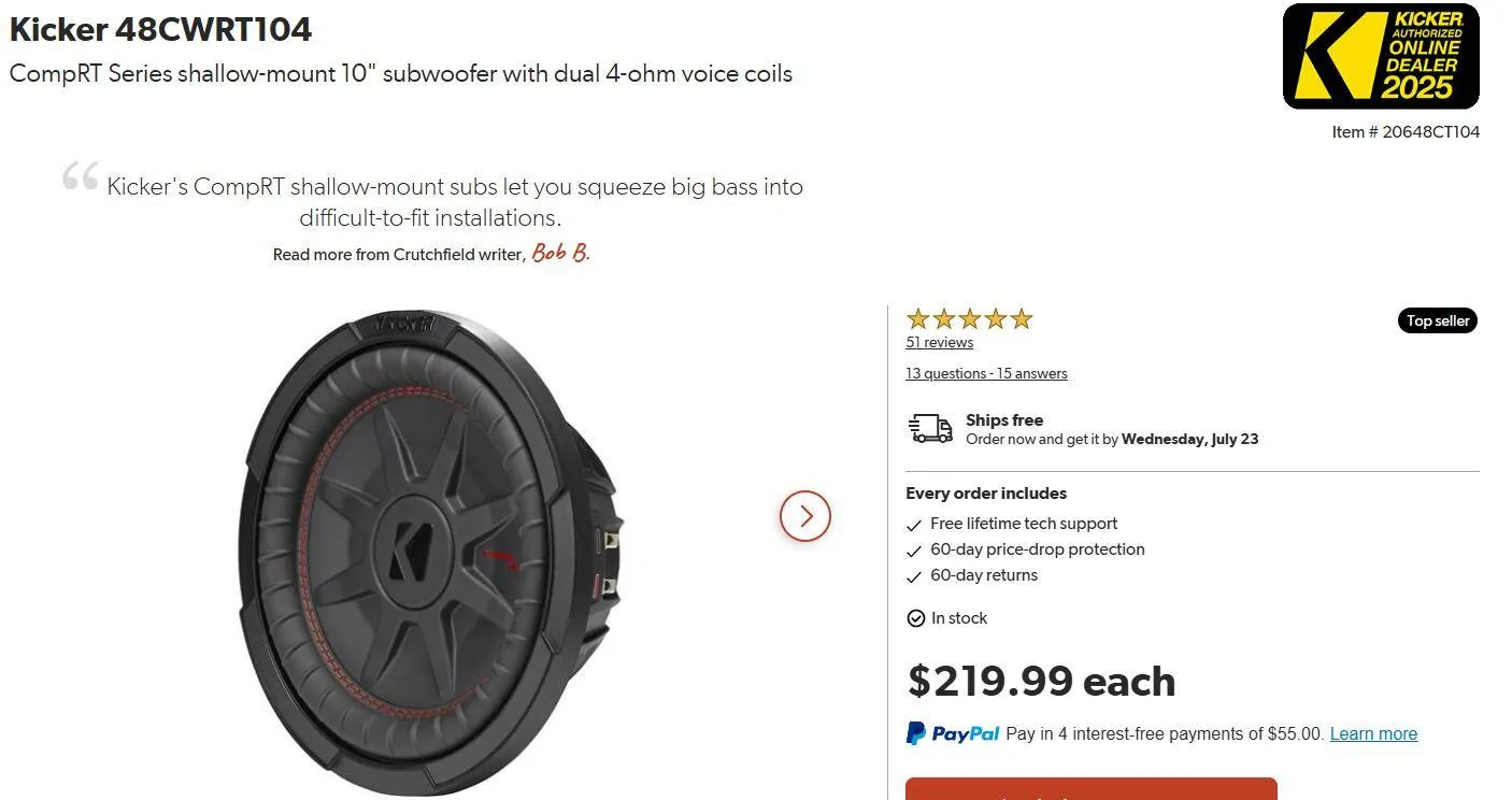 S650 Mustang $79 Subwoofer Upgrade (Pioneer TS-A250D4 10" Sub) - IT SOUNDS GREAT! 1752965468252-l3
