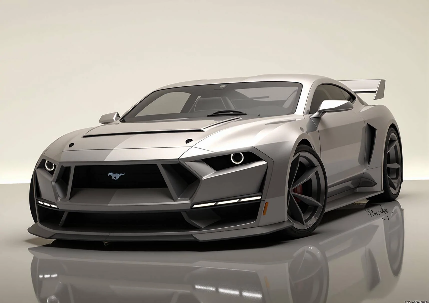 S650 Mustang S650 Boss 429 Concept Sleek sports car with agressive design, large rear spoiler, aggressive front grille, low prof