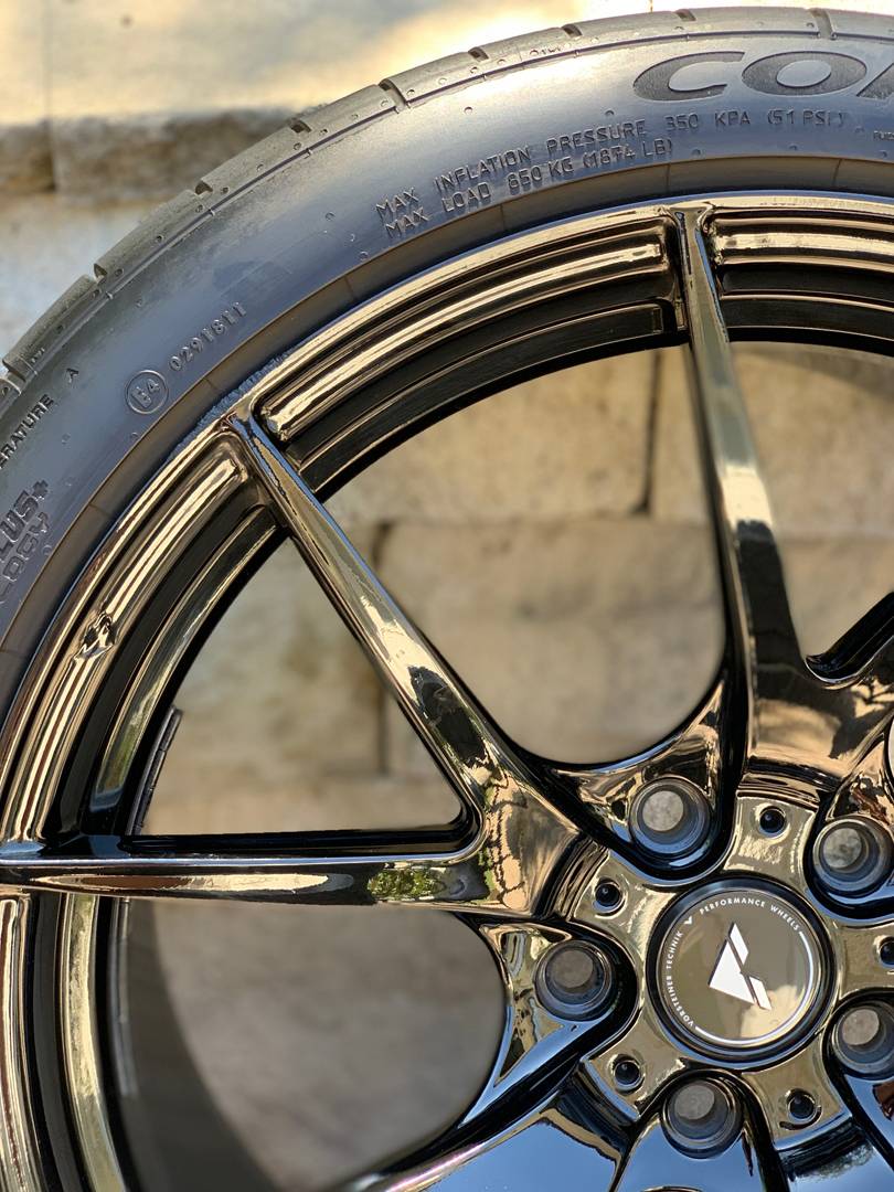 S650 Mustang 19x11 Vorsteiner VFN 501's with 305/30/19 Conti Extreme Contact tires, spacers, bolts IMG_6841