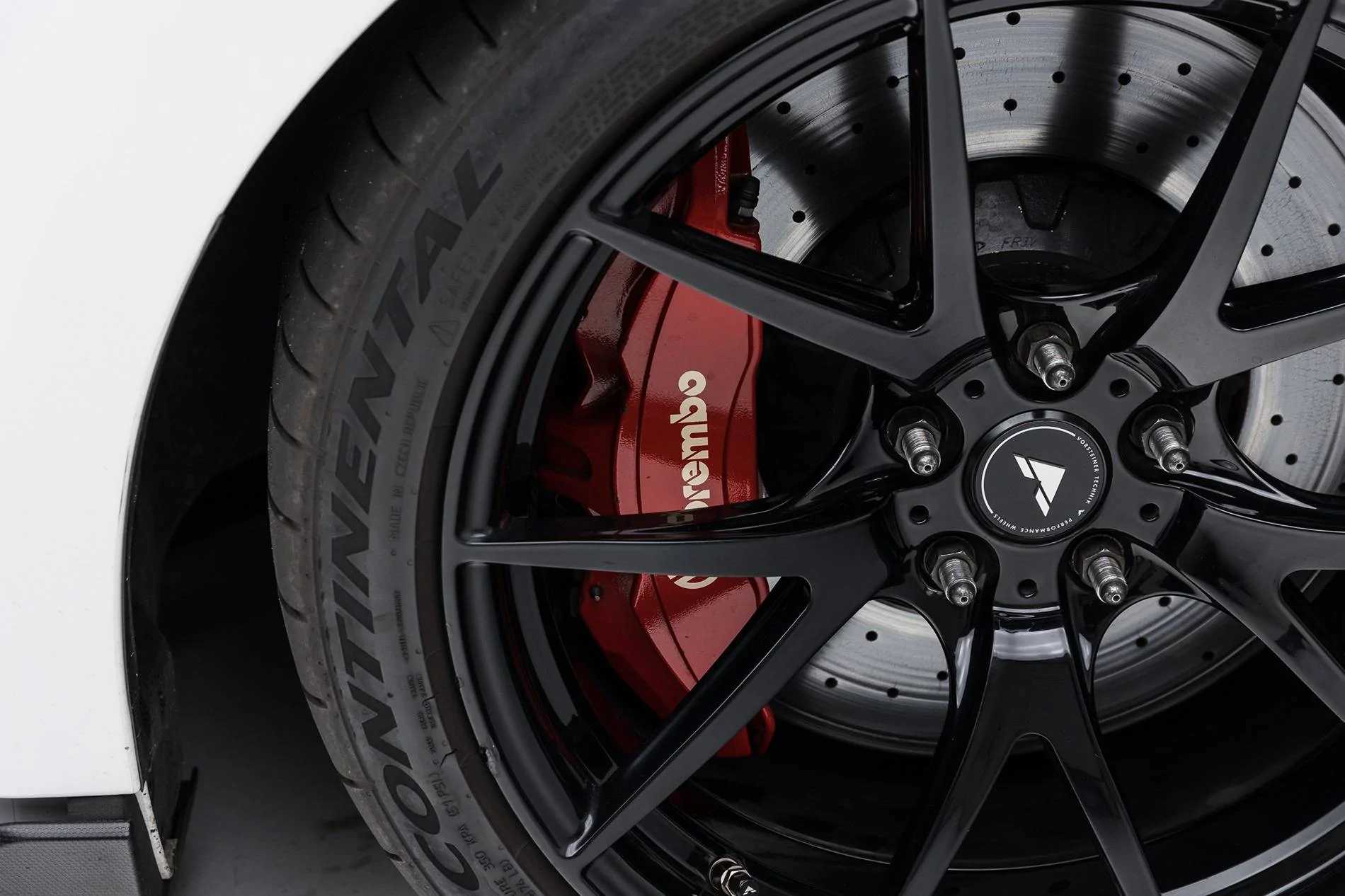 S650 Mustang 19x11 Vorsteiner VFN 501's with 305/30/19 Conti Extreme Contact tires, spacers, bolts 591A5594