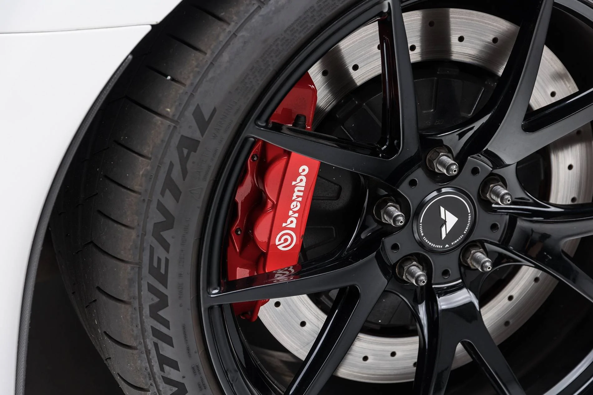 S650 Mustang 19x11 Vorsteiner VFN 501's with 305/30/19 Conti Extreme Contact tires, spacers, bolts 591A5597