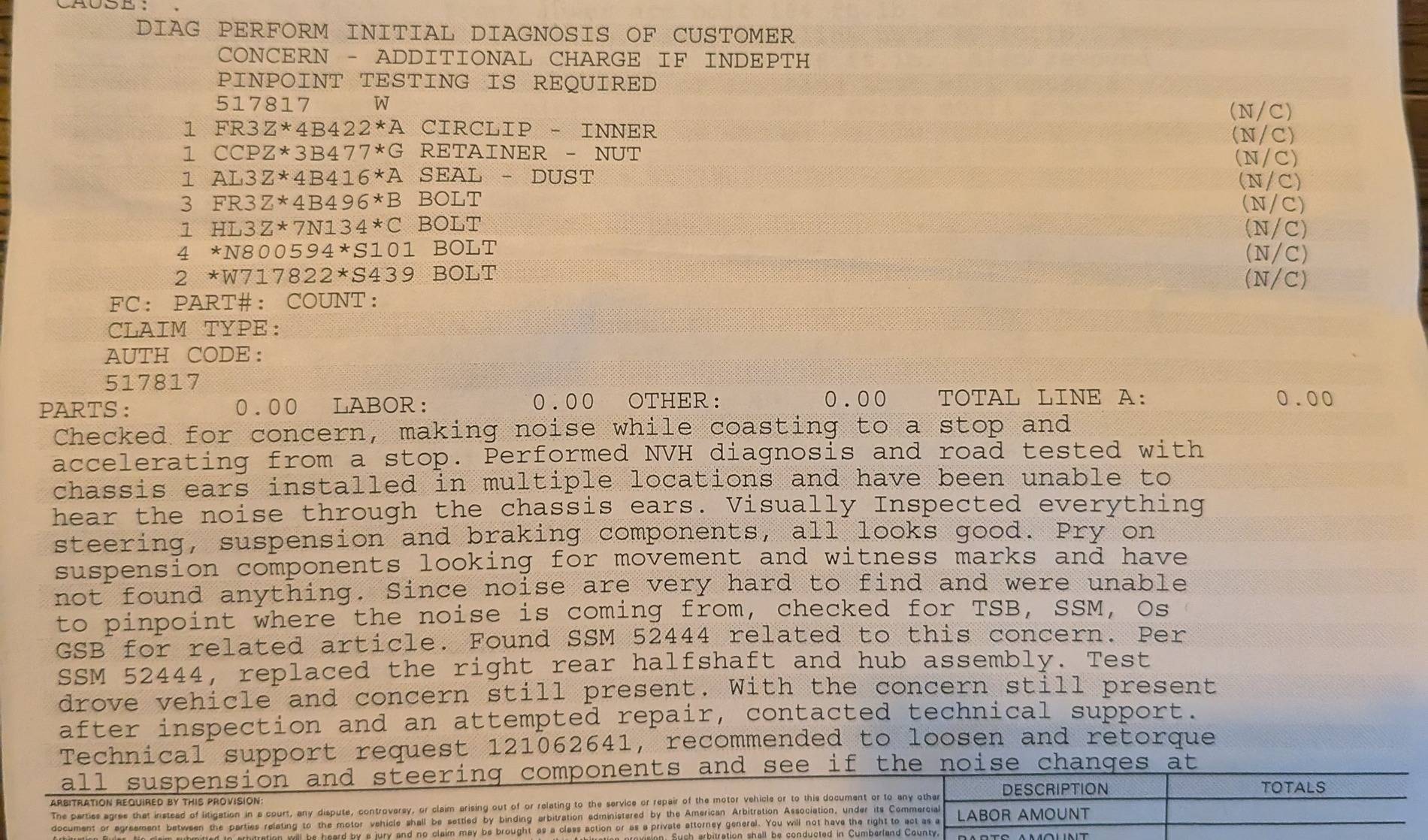 S650 Mustang Suspension noise fix for Dark Horse Mustang = lubrication on back side of anti-ting ring PXL_20250727_213222341~2