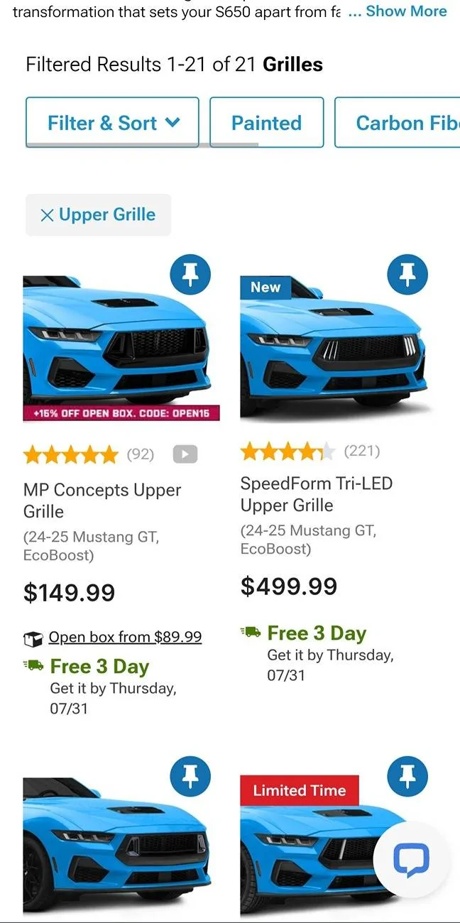 S650 Mustang Best way to make the horse on the grill go away. Screenshot_20250728_162243_Chrom