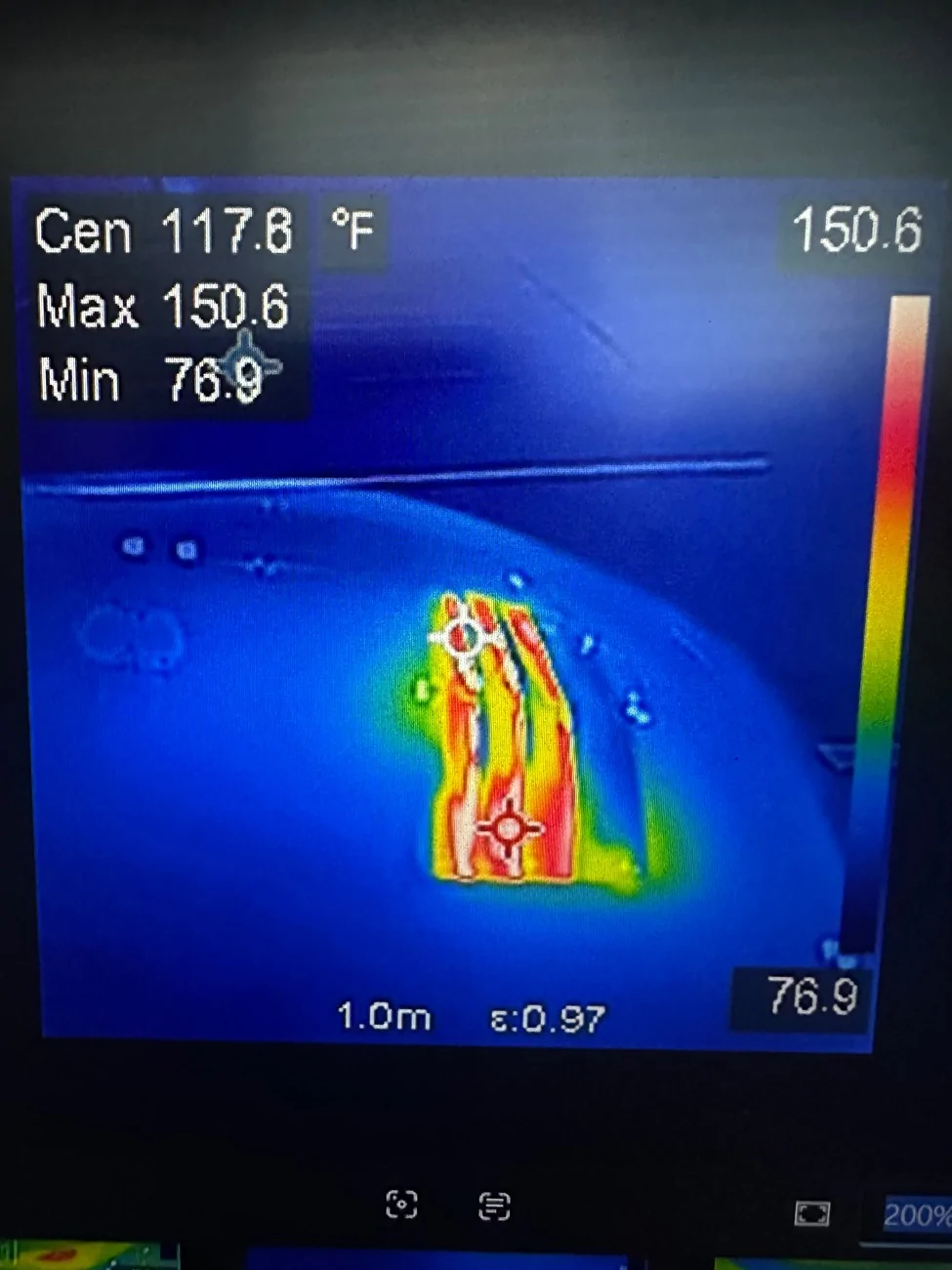 S650 Mustang Install of Shelby style hood vent with thermal pics IMG_2516
