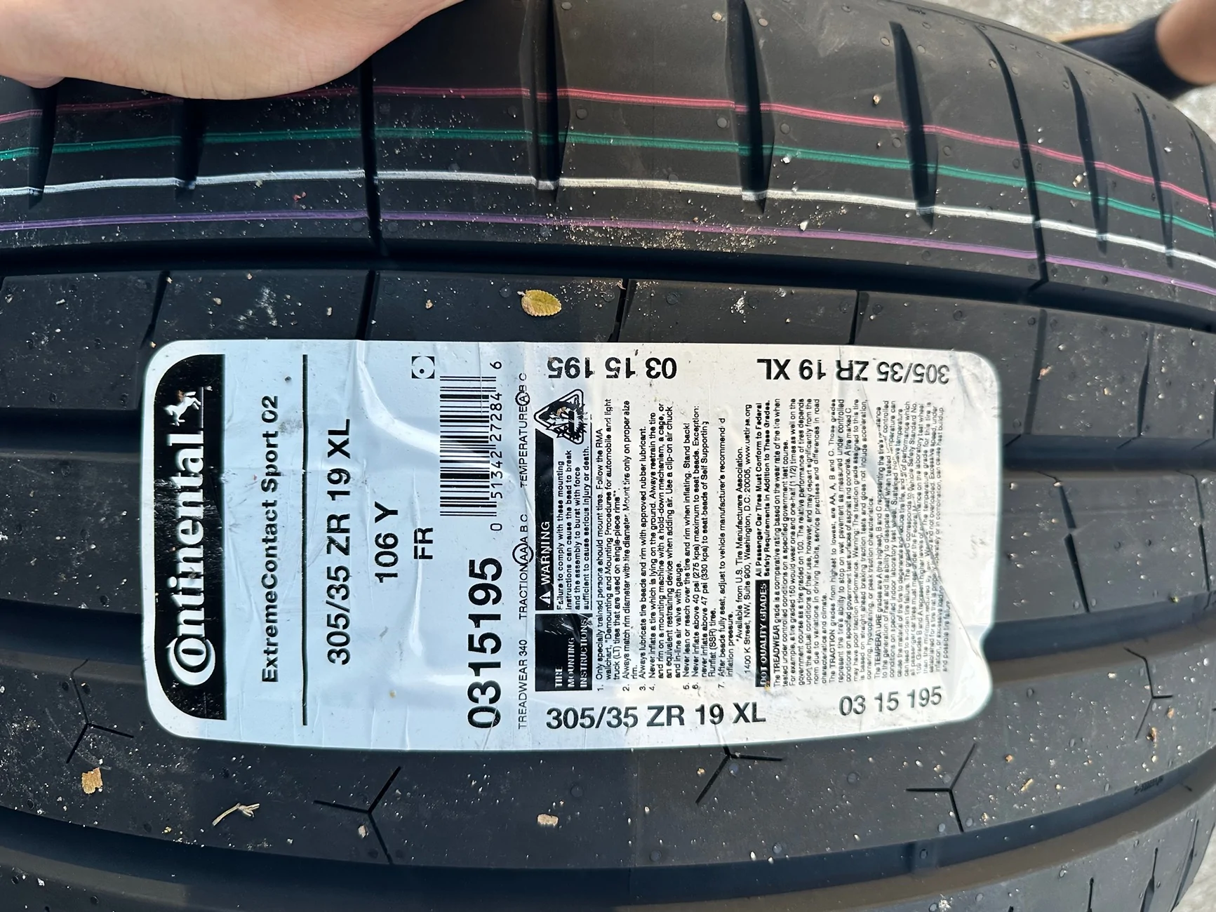 S650 Mustang Continental EC Sport 02 New Tire Size IMG_7250