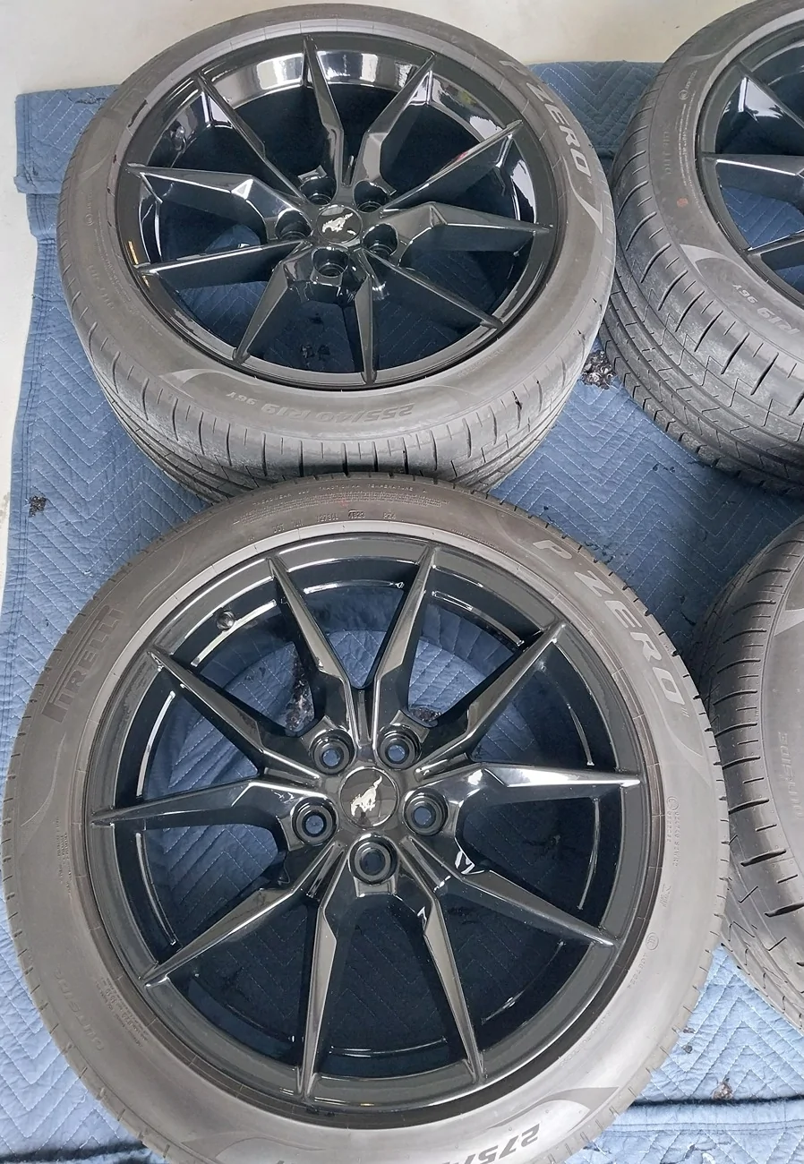 S650 Mustang '24 Dark Horse Wheels & Tires Gloss Black For Sale! 20250810_135544