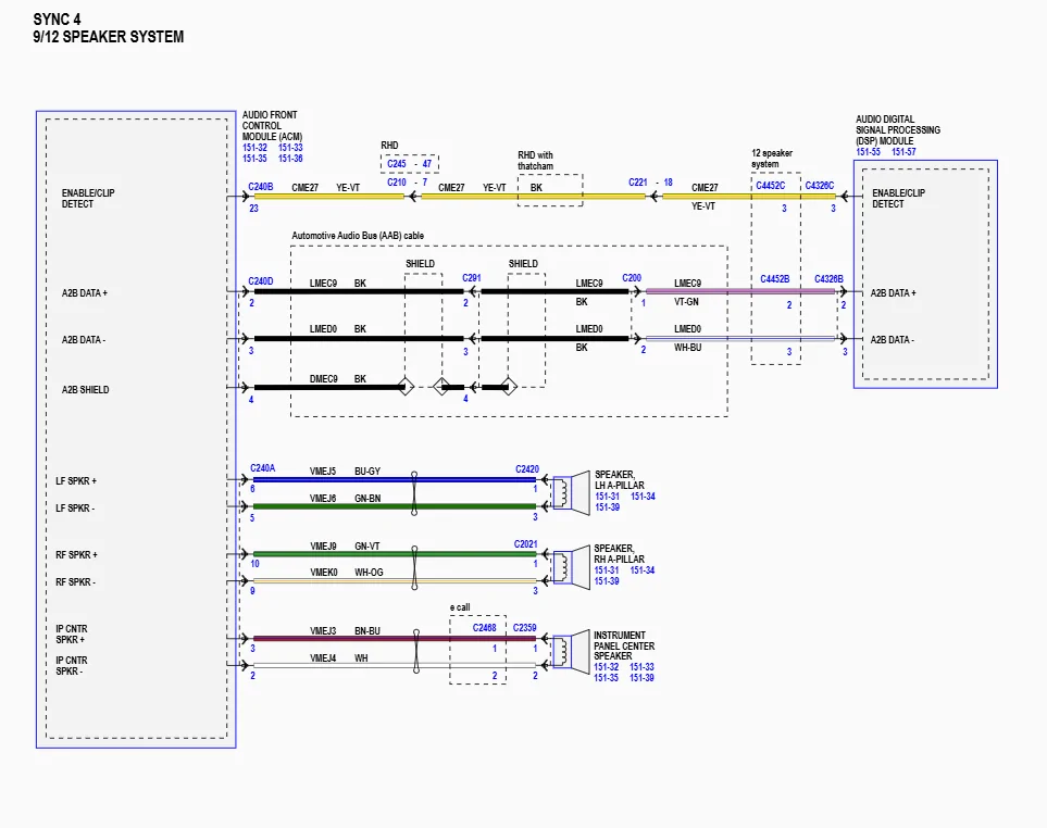 S650 Mustang Is this Wiring Diagram Correct for the 9-Speaker non B&O? 1754951377118-