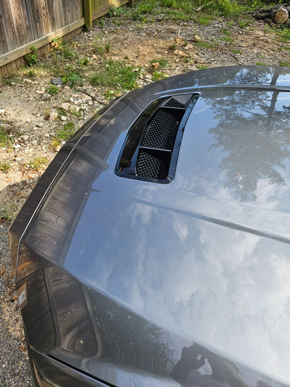 S650 Mustang Install of Shelby style hood vent with thermal pics 20250817_160748