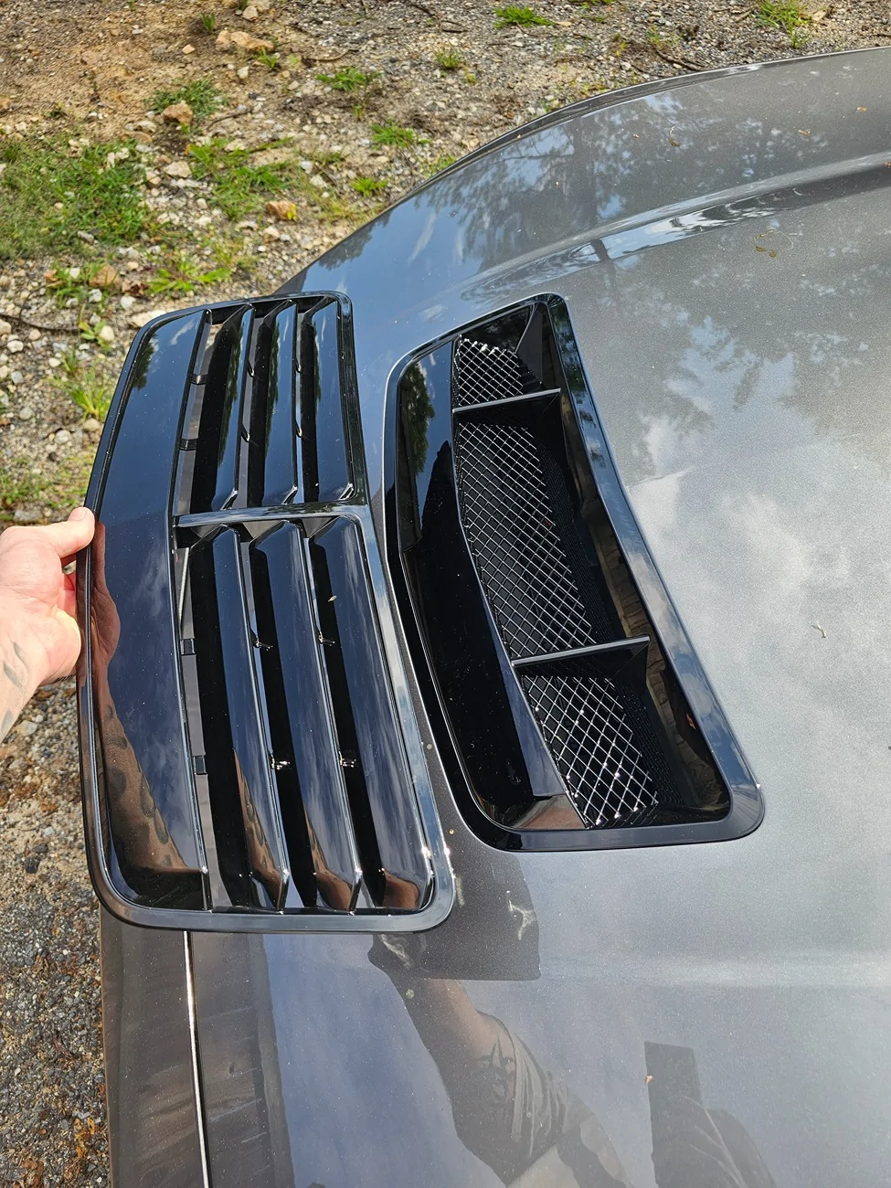S650 Mustang Install of Shelby style hood vent with thermal pics 20250817_160758