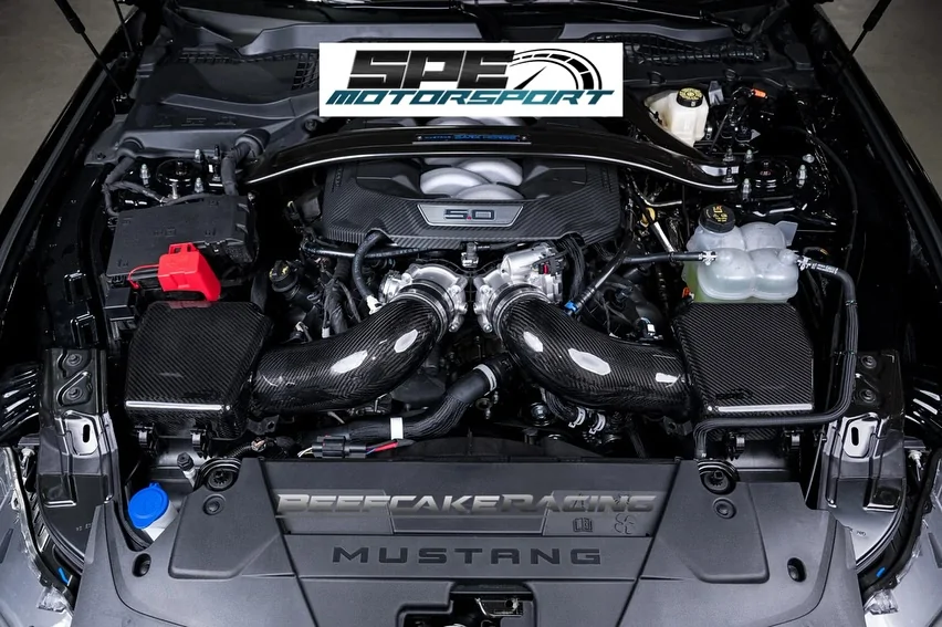 S650 Mustang SPE 2024-2026 Mustang 5.0L Cold Air Intake in CARBON FIBER Available at Beefcake Racing! 537493605_18525396526042830_8081808584527942937_n