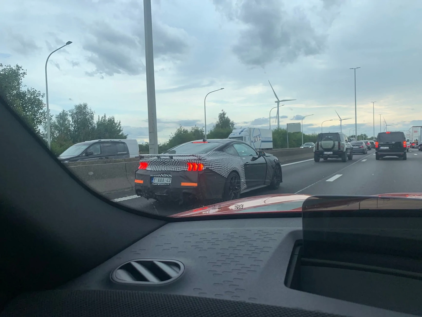 S650 Mustang New Camouflaged Mustang spotted in Belgium! FB_IMG_1755890892942