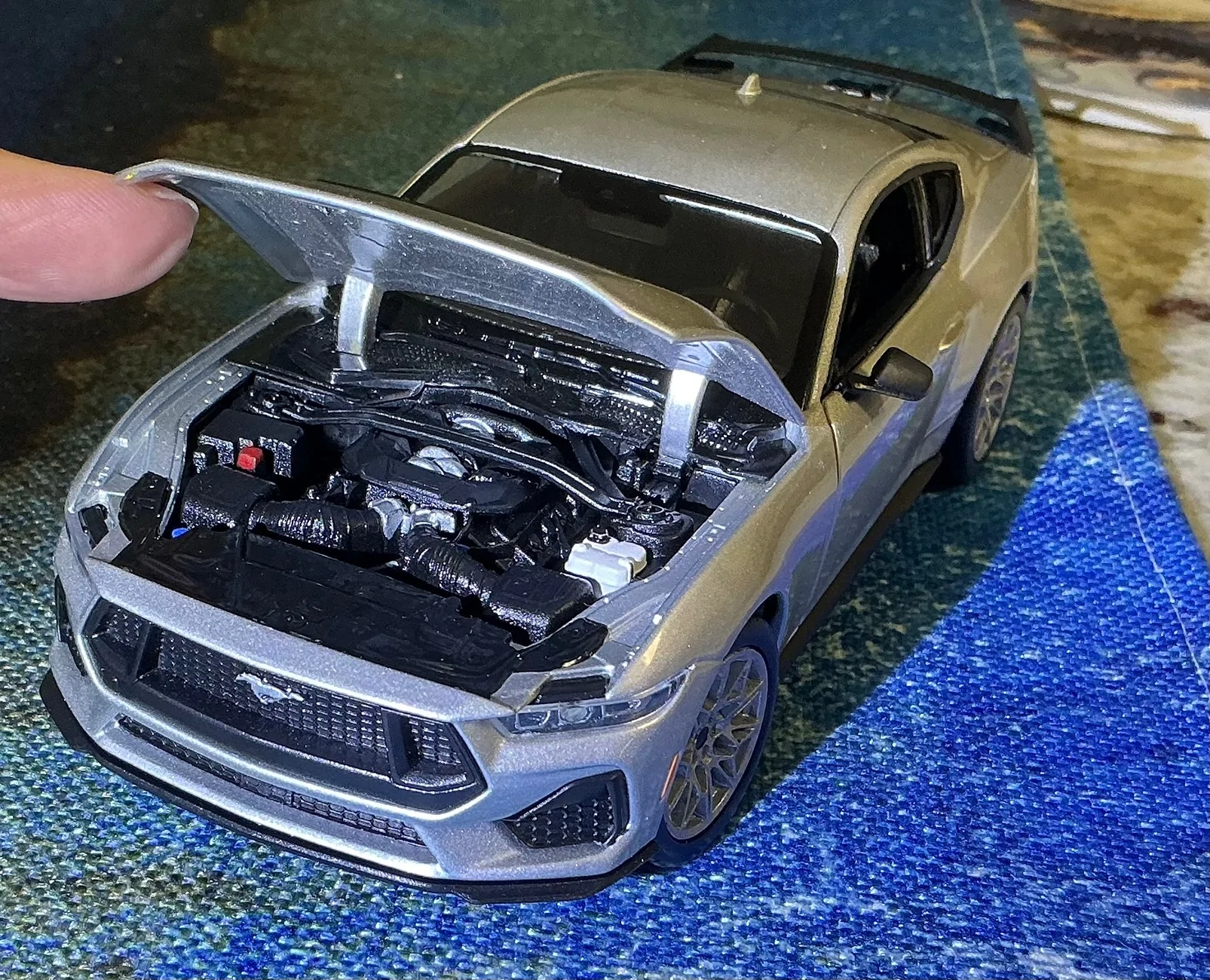 S650 Mustang First S650 2024 Ford Mustang Diecast! 1/18 Dark Horse in Carbonized Gray IMG_7279