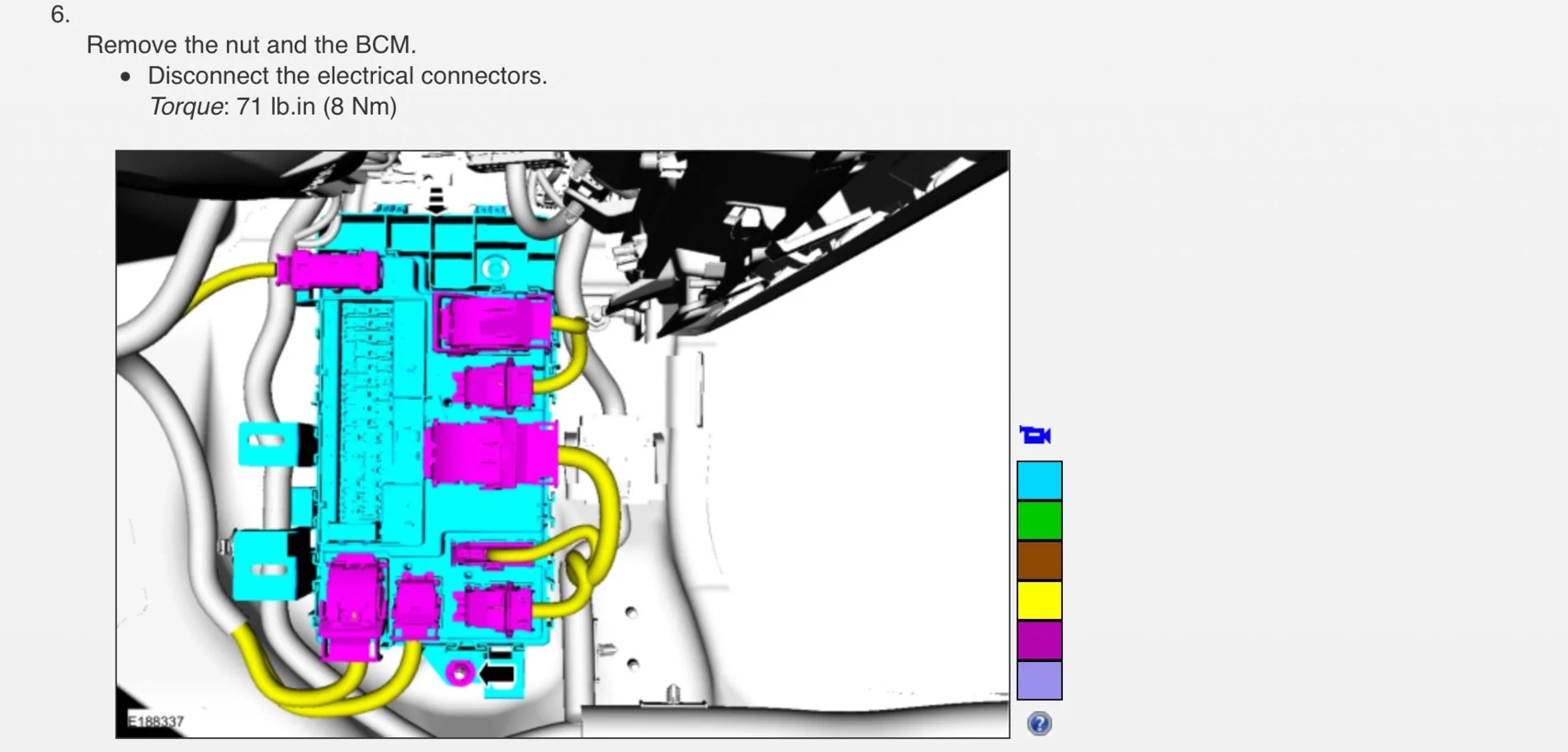 S650 Mustang New recall: water intrusion into BCM and connectors (25C43/25V546) bcma location 002