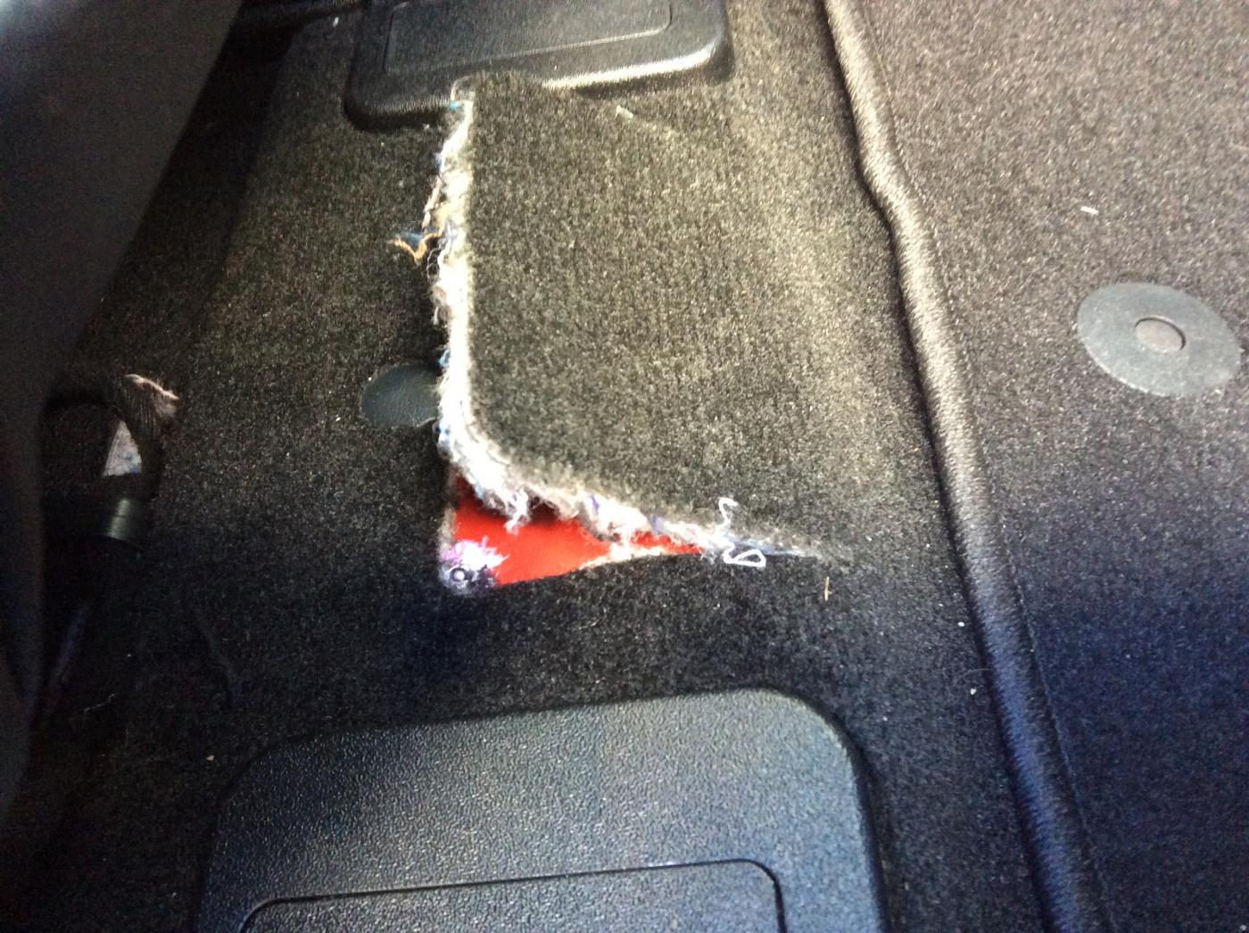 S650 Mustang Where is the stamped VIN number? vin carpet cut