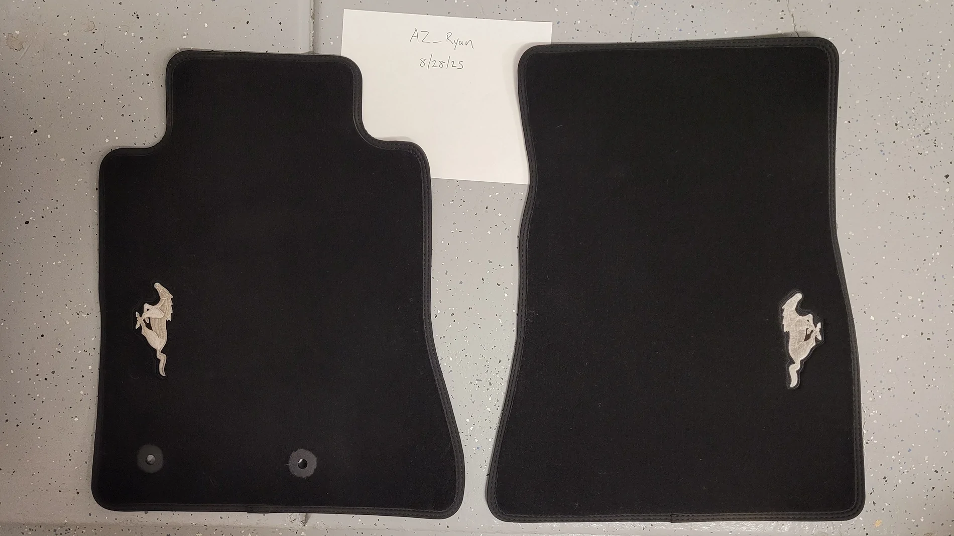 S650 Mustang Pony embroidered floor mats 20250828_214133
