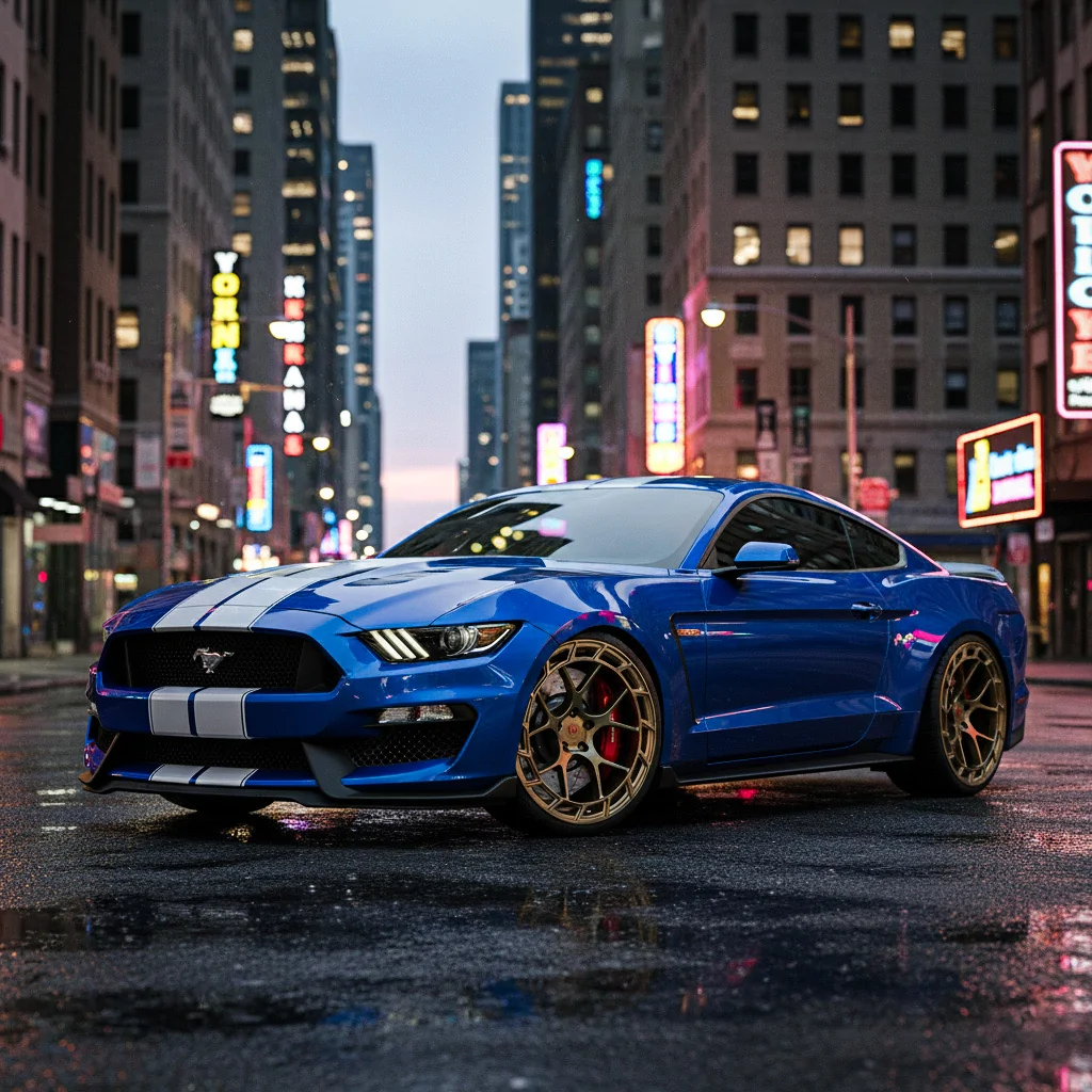 S650 Mustang Modern Muscle Monoblock Forged Wheels for Mustang GT, Mach 1, GT350, GT500 19" 20" - Light weight & Concave Design modern-muscle-wheels-AX-10-gloss-bronze-05