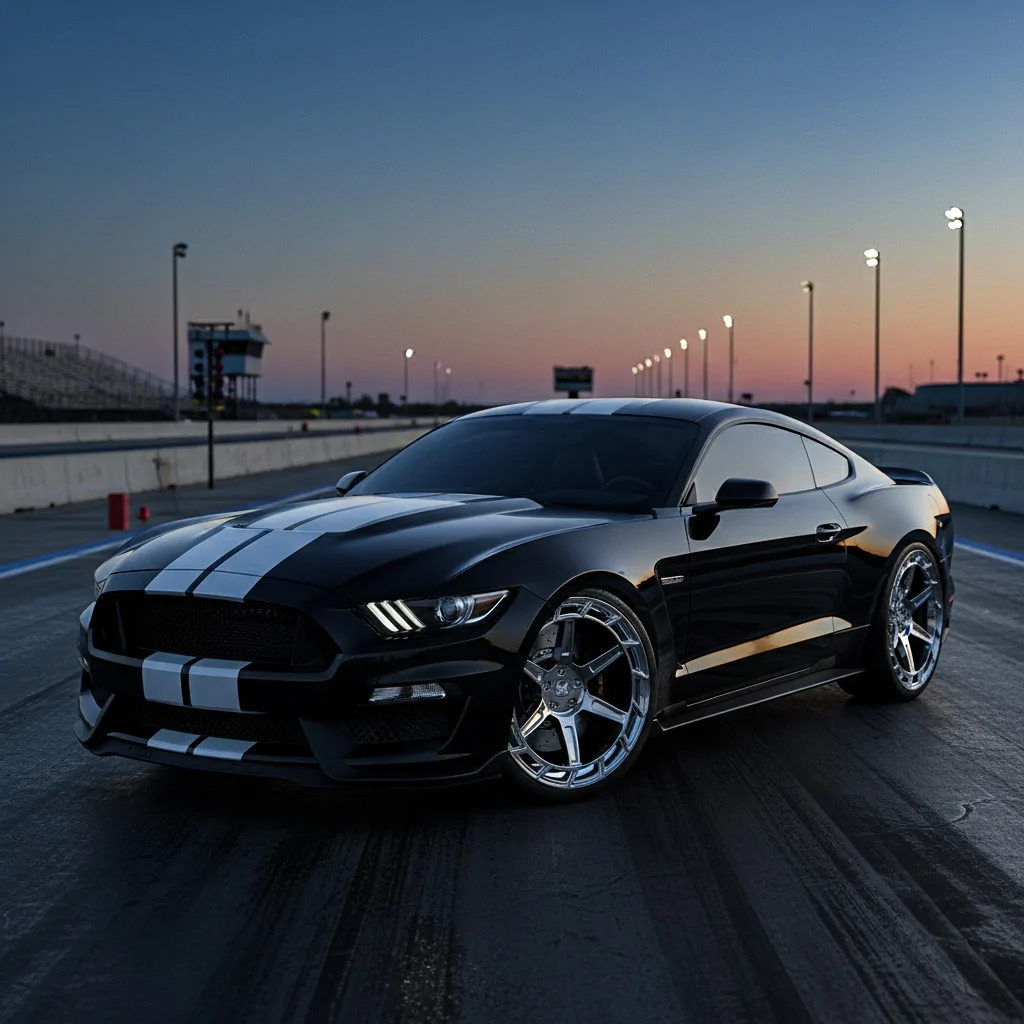 S650 Mustang Modern Muscle Monoblock Forged Wheels for Mustang GT, Mach 1, GT350, GT500 19" 20" - Light weight & Concave Design modern-muscle-wheels-AX-6-chrome-04