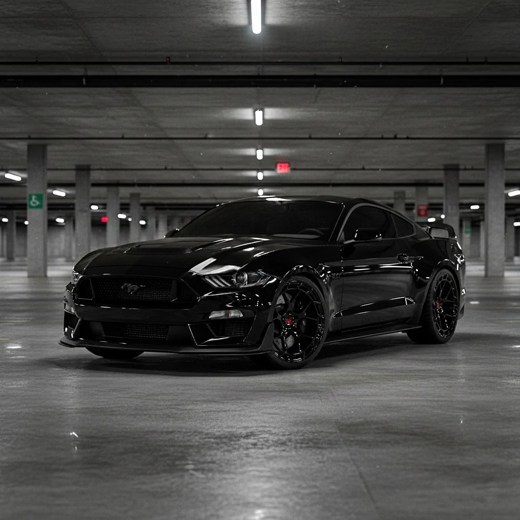 S650 Mustang Modern Muscle Monoblock Forged Wheels for Mustang GT, Mach 1, GT350, GT500 19" 20" - Light weight & Concave Design modern-muscle-wheels-AX-20-black-11
