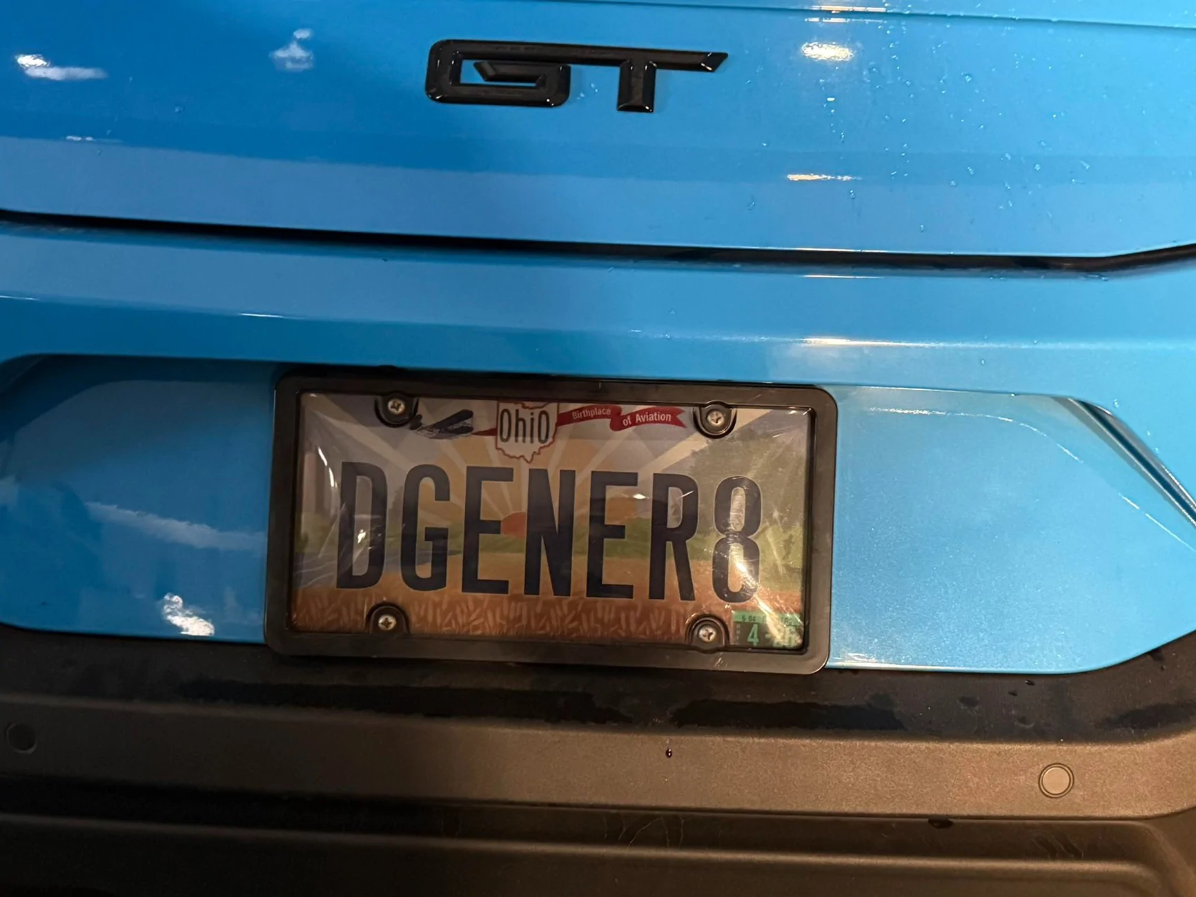 S650 Mustang Vanity plate and tint plat