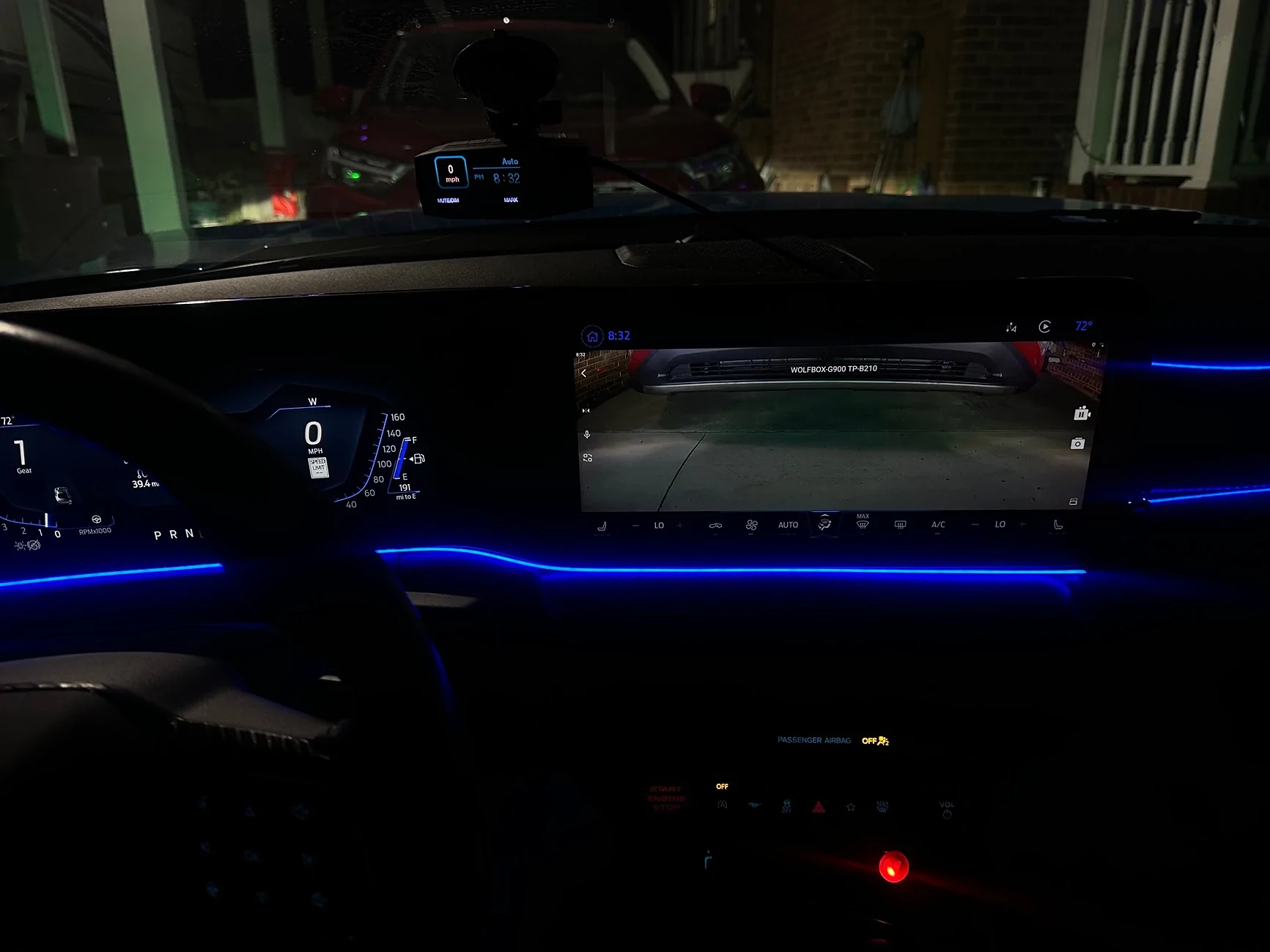 S650 Mustang Digital Rear View Mirror installed IMG_4362