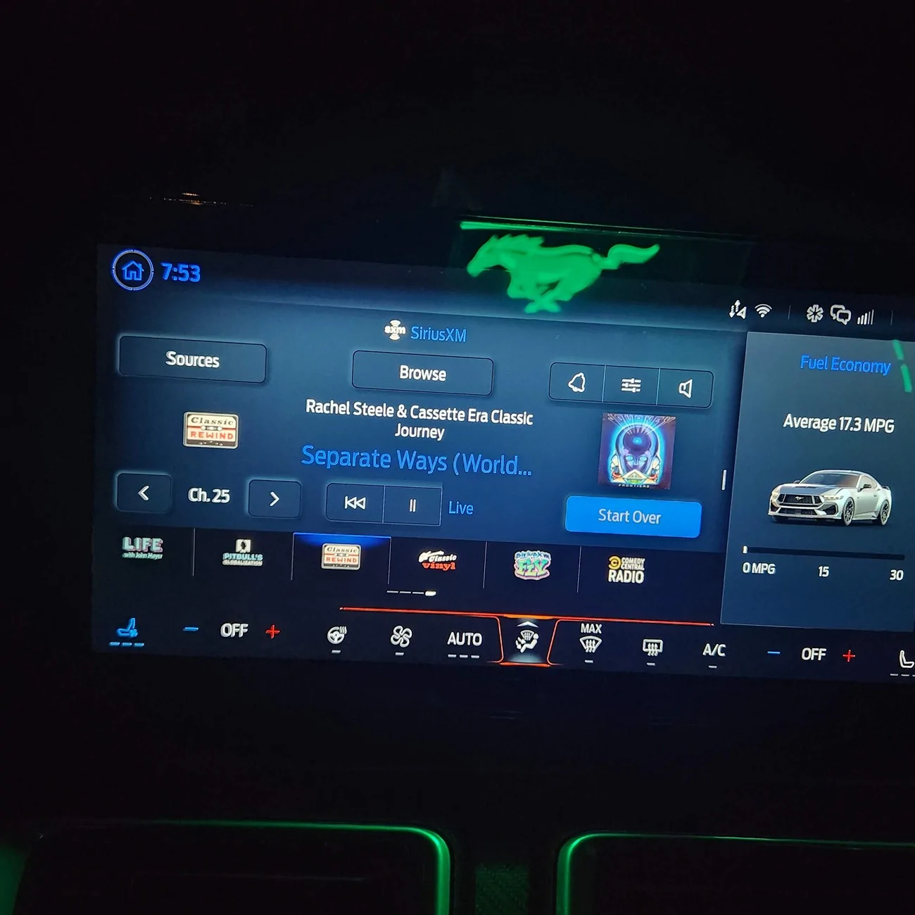 S650 Mustang Replaced Nav Screen with MPG 20250919_195327