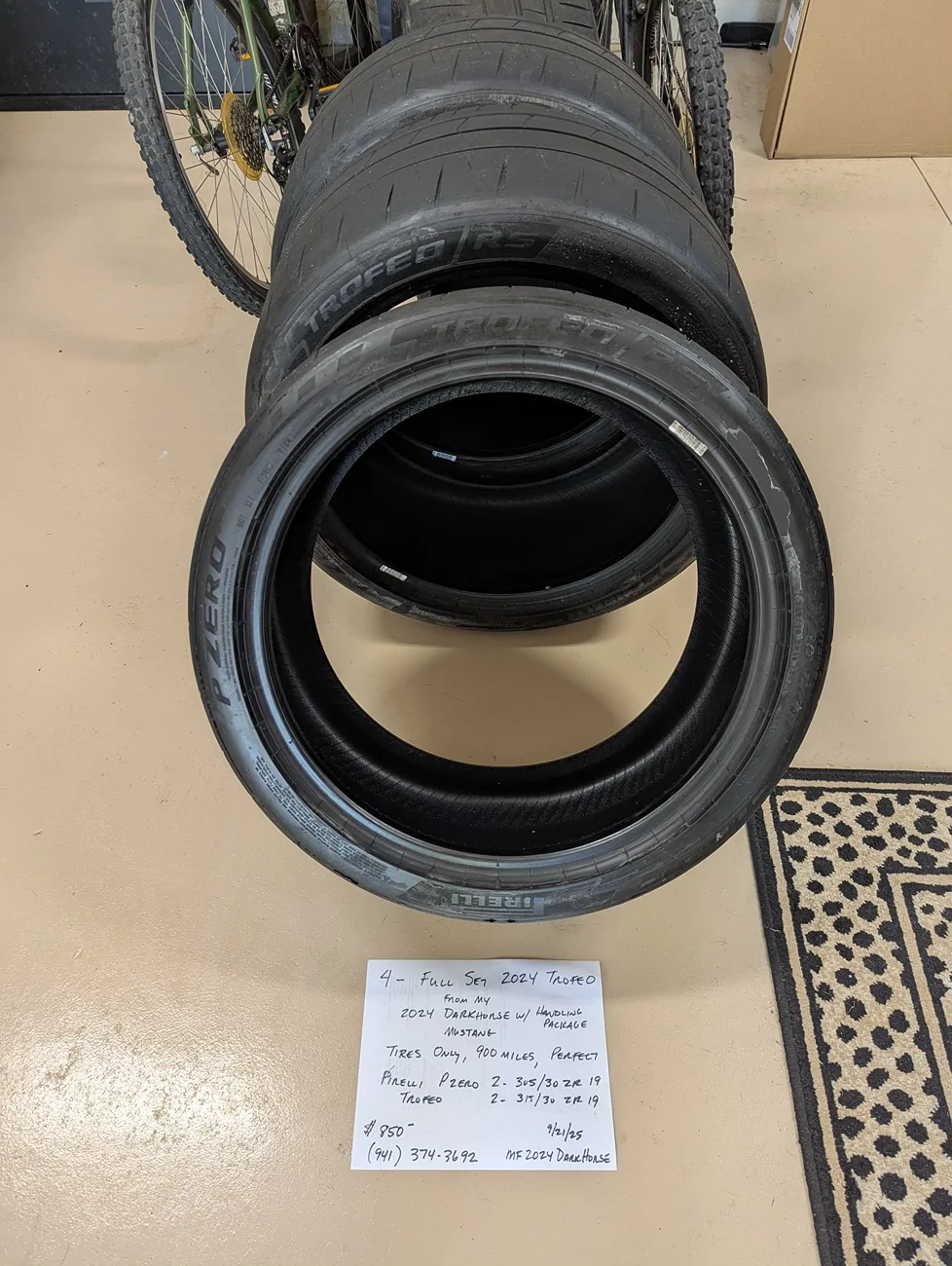 S650 Mustang PRICE LOWERED!!!! SET OF 4 PZERO TROFEO Dark Horse Takeoffs PXL_20250921_153410208