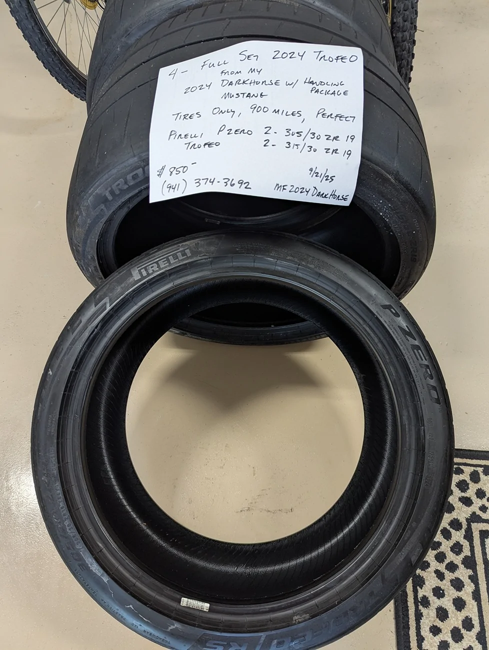 S650 Mustang PRICE LOWERED!!!! SET OF 4 PZERO TROFEO Dark Horse Takeoffs PXL_20250921_153516305