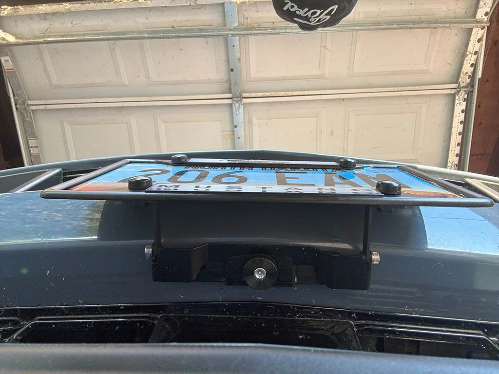 S650 Mustang emblem and plate IMG_0997