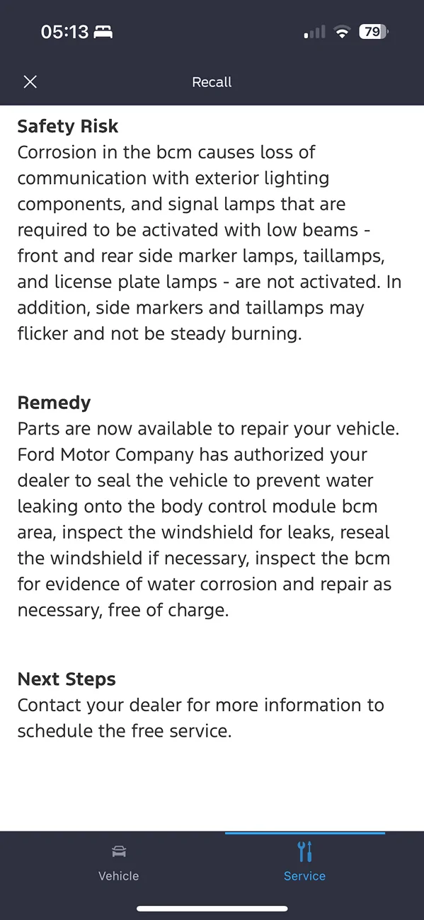 S650 Mustang 25C43 Water Intrusion Recall IMG_5346