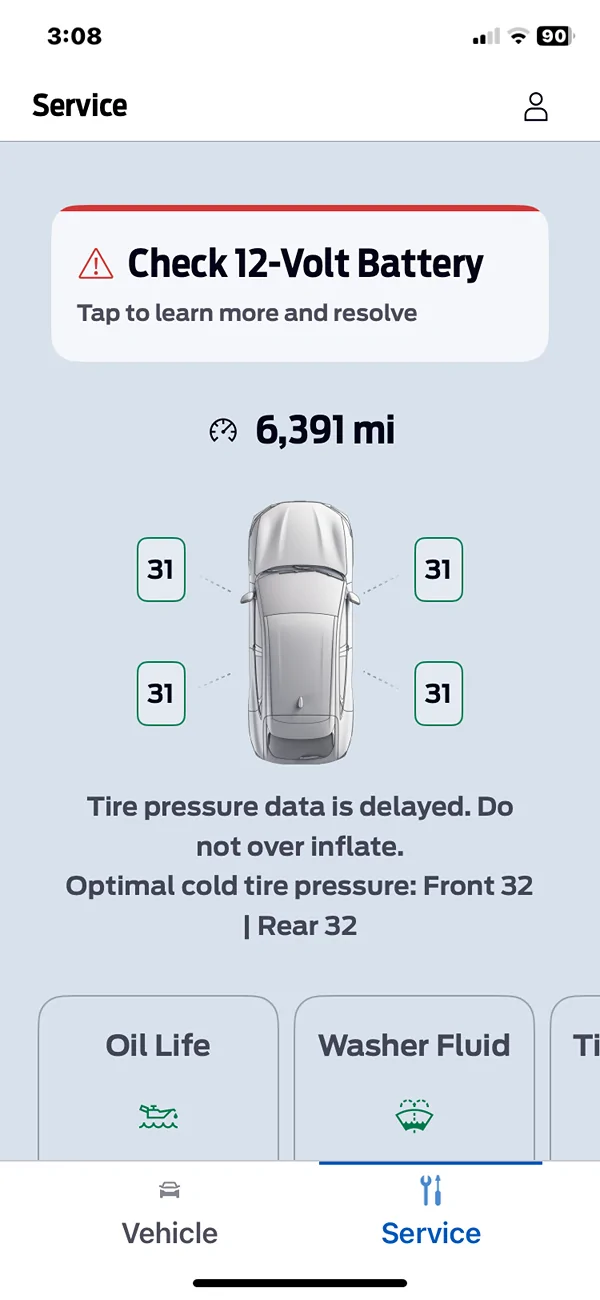 S650 Mustang Battery issues?  the battery was replaced right after I bought the 24 eco boost in December 23 now with 6500 miles later I'm getting this message? IMG_7567
