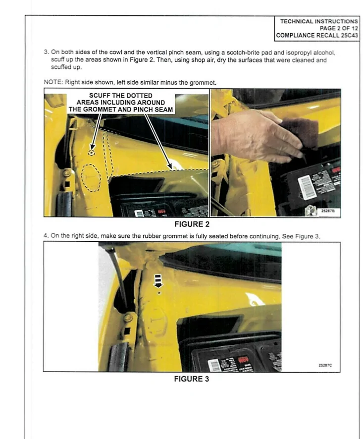 S650 Mustang 25C43 Water Intrusion Recall Screenshot 2025-09-29 100313