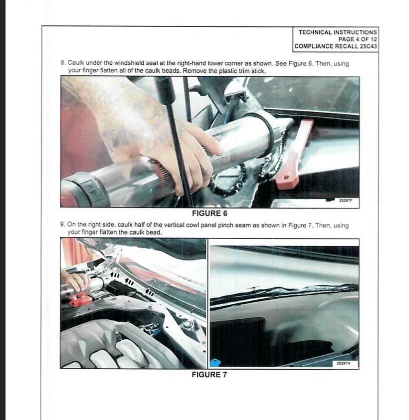 S650 Mustang 25C43 Water Intrusion Recall Screenshot 2025-09-29 100325