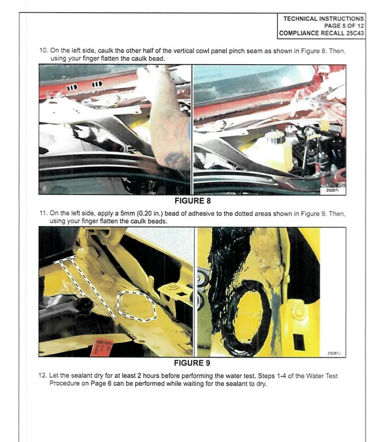 S650 Mustang 25C43 Water Intrusion Recall Screenshot 2025-09-29 100331
