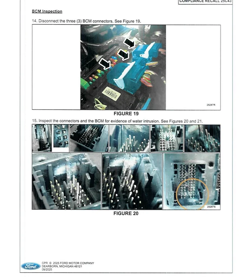 S650 Mustang 25C43 Water Intrusion Recall Screenshot 2025-09-29 100407