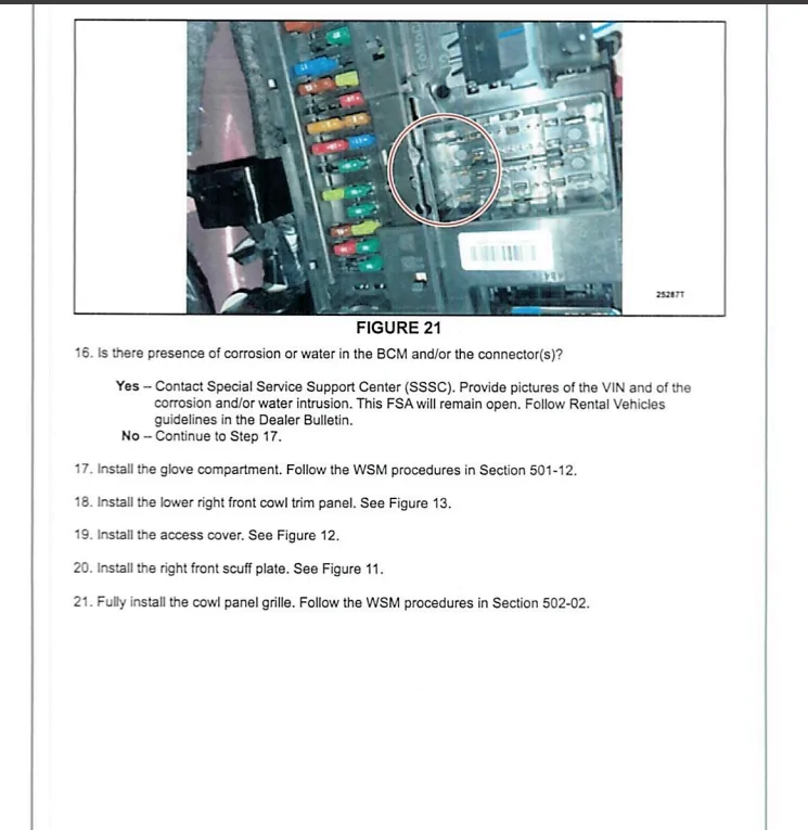 S650 Mustang 25C43 Water Intrusion Recall Screenshot 2025-09-29 100412