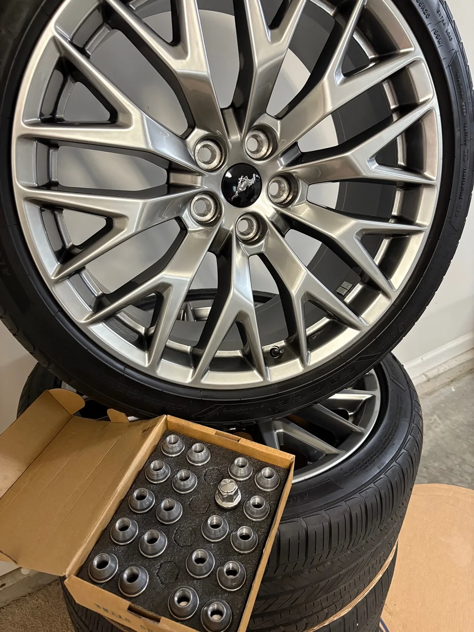 S650 Mustang Complete set Factory wheels, tires, TPMS, Lug nuts IMG_5550