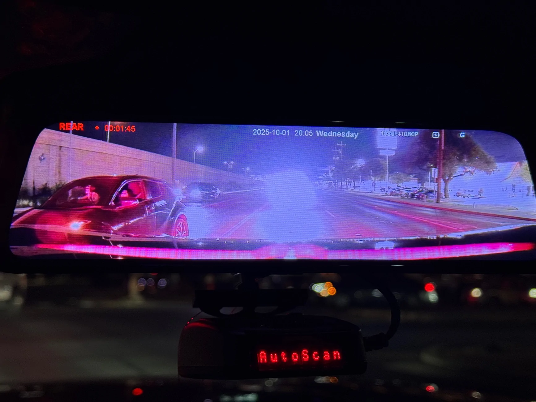 S650 Mustang Digital Rear View Mirror installed IMG_1238