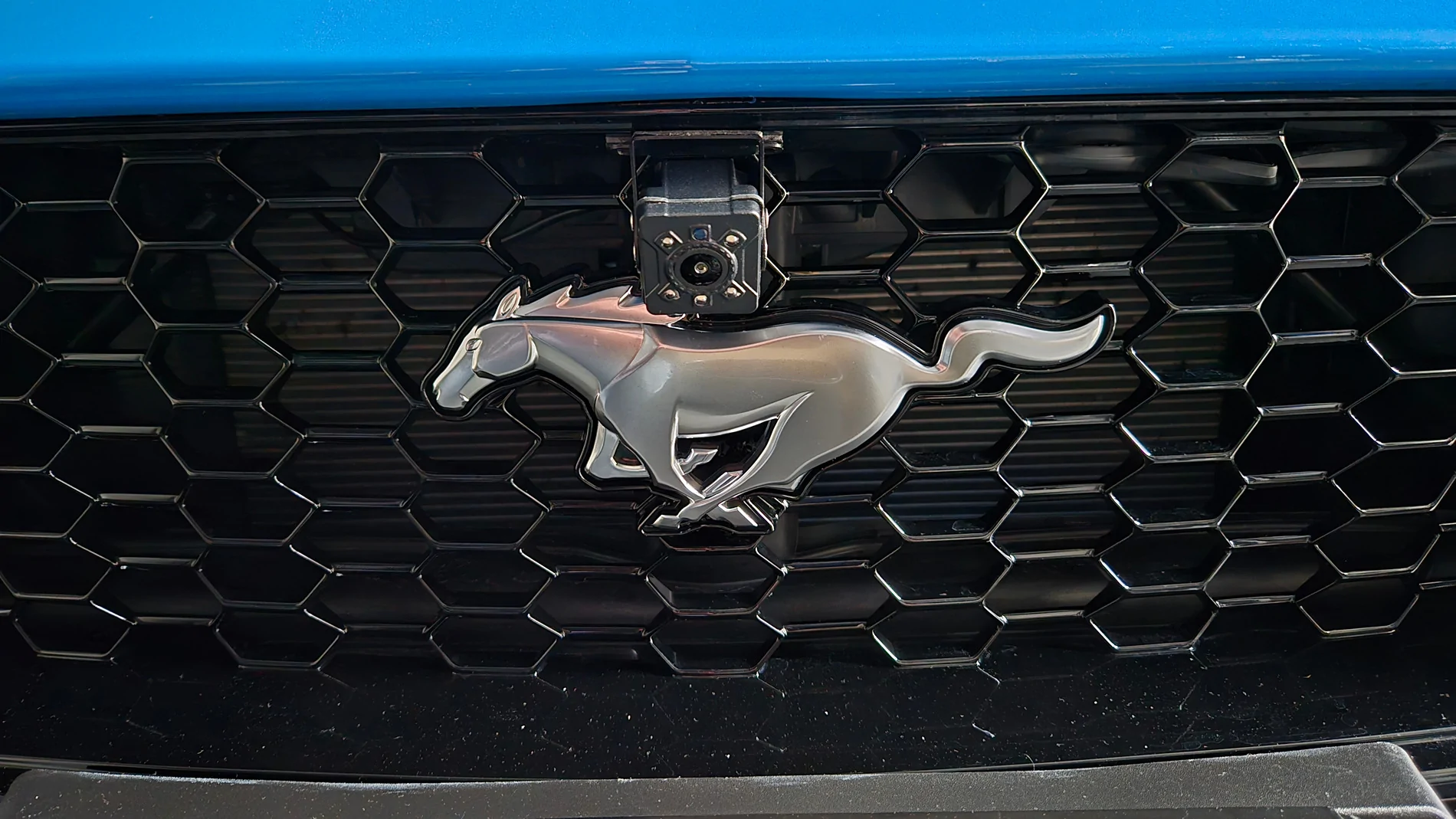 S650 Mustang Finally done:  Yuwei YW04319 parking cam front facing installed 20251015_122522