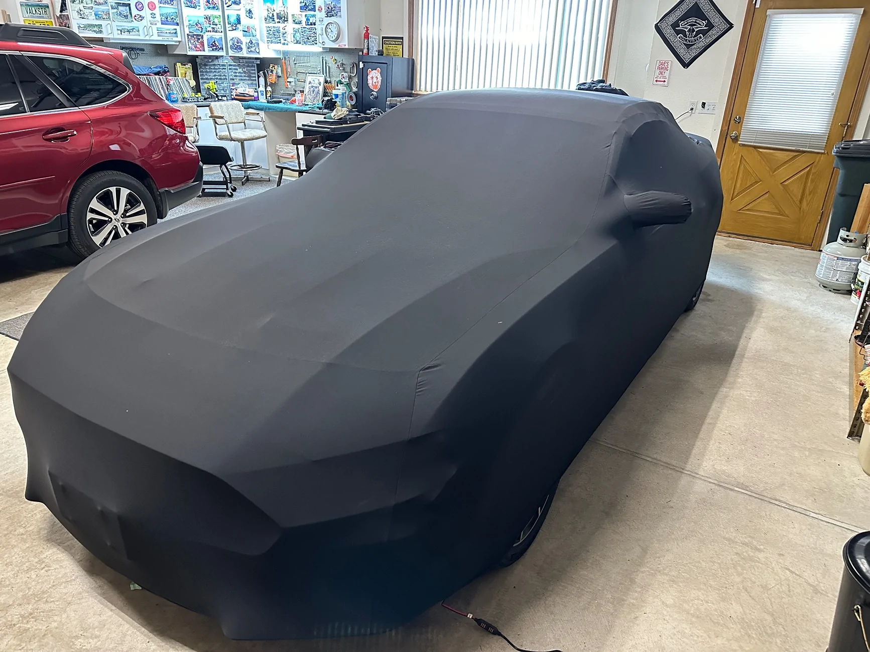 S650 Mustang Car cover for storage in side of my garage IMG_1814