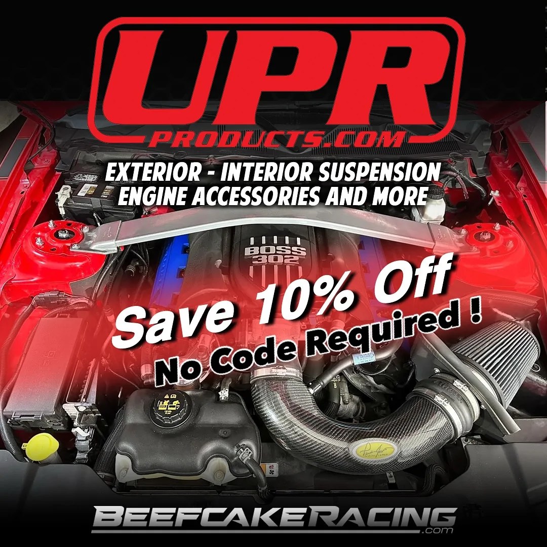 S650 Mustang BEEFCAKE Racing has UPR Products on sale — 10% OFF all weekend! 572169100_18540492313042830_7977618553863709399_n