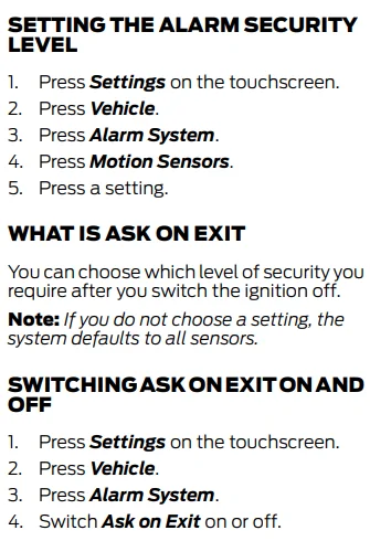 S650 Mustang Disable alarm motion detector? 1762217284640-ah