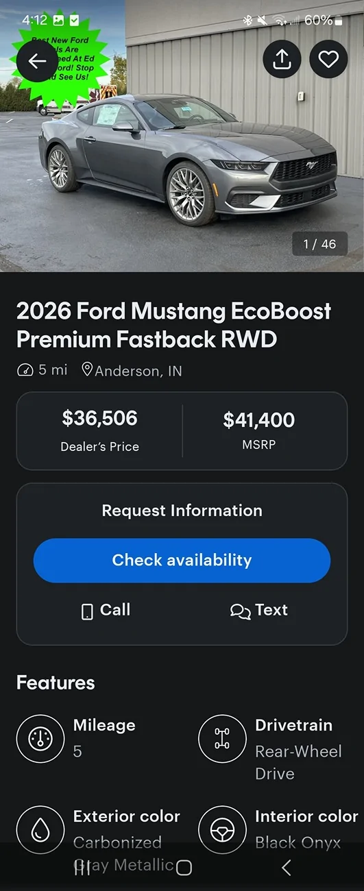 S650 Mustang 2026 Mustang Order & Pricing Guides [Updated] Screenshot_20251104_161207_CarGurus