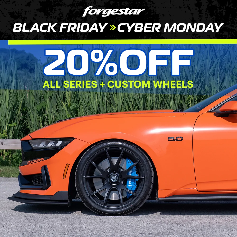 Coyote Mustang S650 Forgestar Black Friday 2025 20% off all Forgestar Wheels.webp