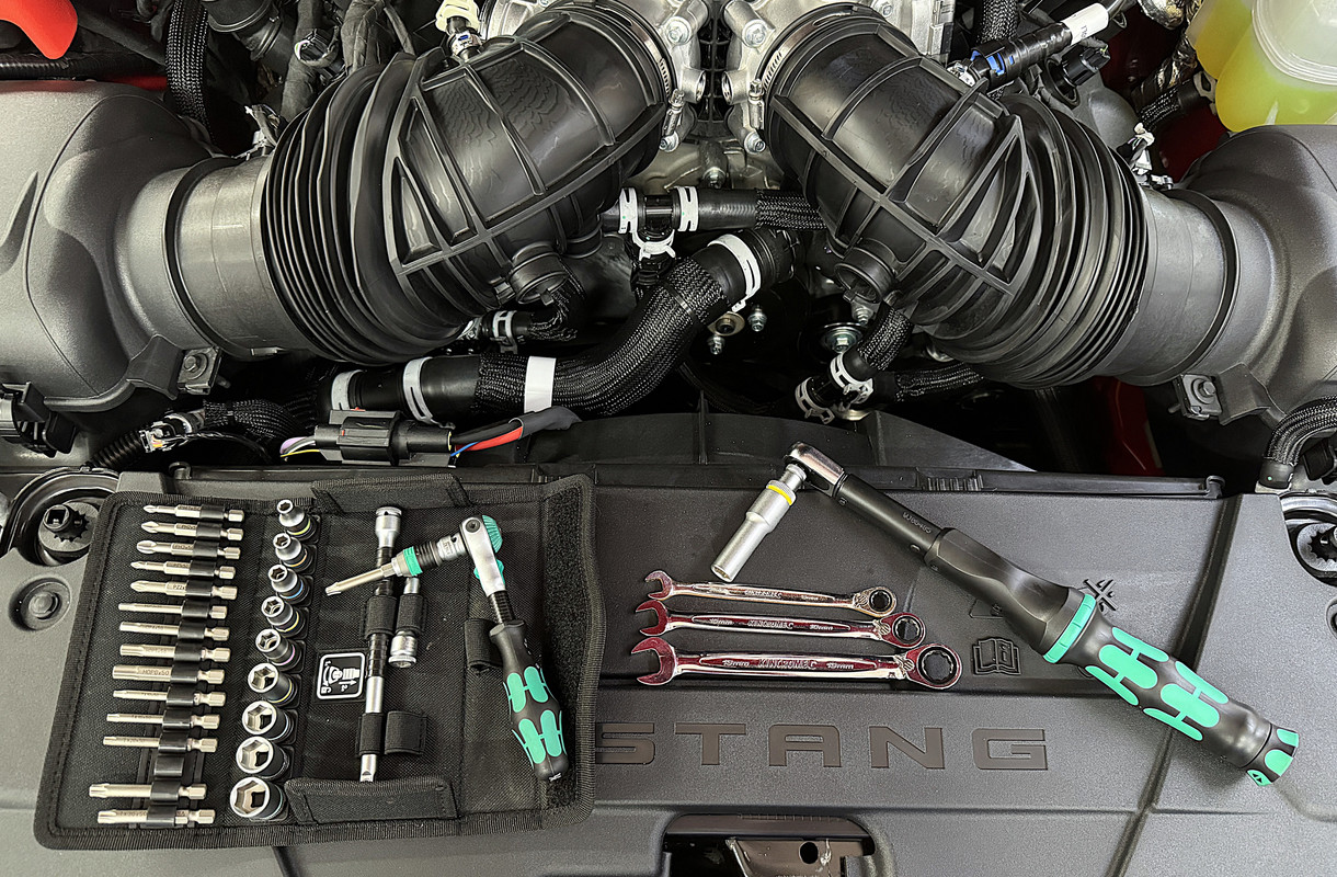S650 Mustang Ford Performance Air Oil Separator Installed! IMG_2790