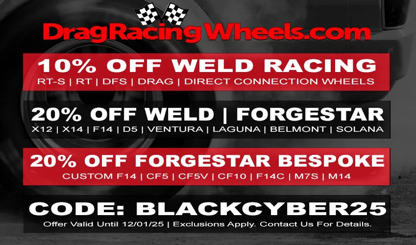 Hellcat Challenger Charger Black Friday 2025 WELD Racing Forgestars Drag Racing Wheels Huge D...webp